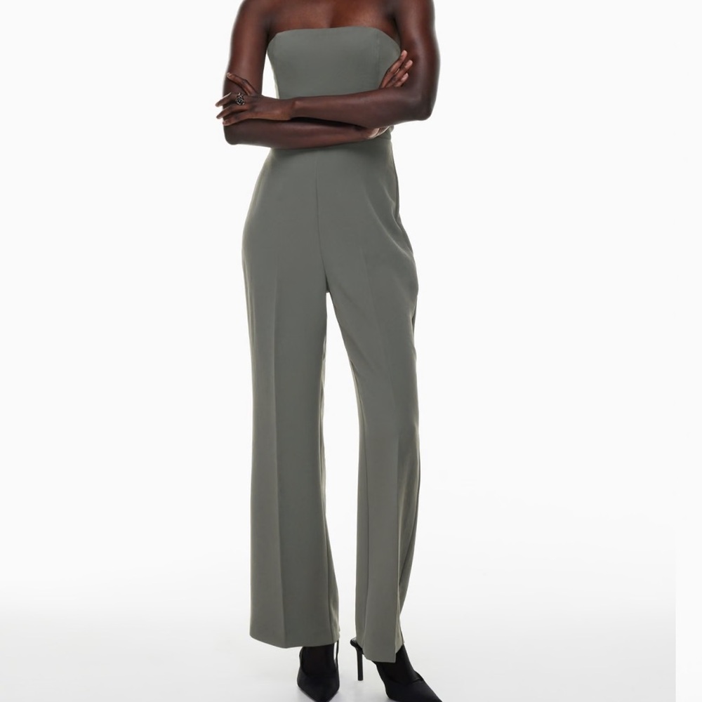Aritzia Wilfred Gray Strapless Jumpsuit